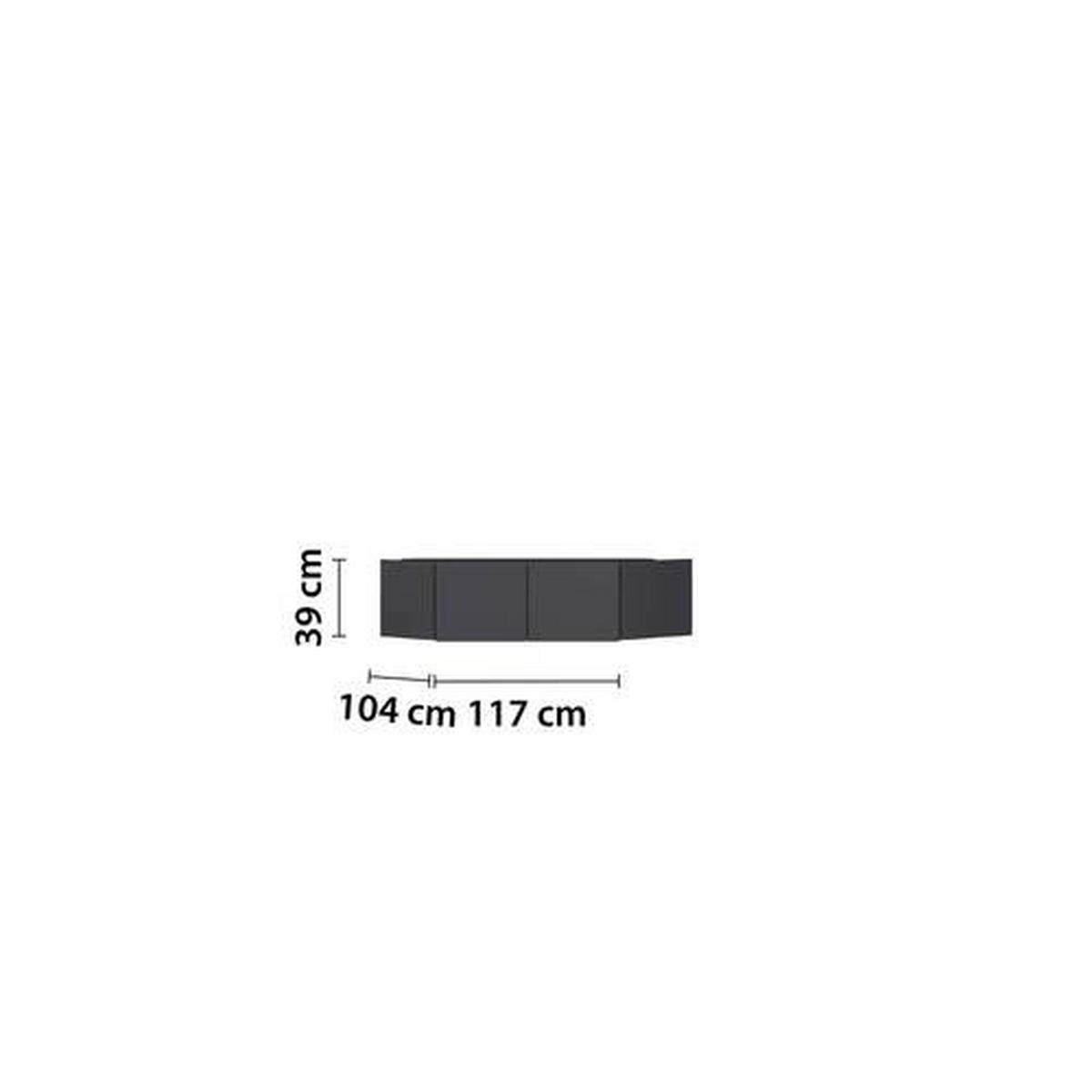 AUFSATZSCHRANK 117/39/104 cm  in  - Grau, KONVENTIONELL, Holzwerkstoff (117/39/104cm) - James Wood