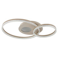 LED-DECKENLEUCHTE Sanford 70/50/11 cm  - Sandfarben/Klar, Design, Kunststoff/Metall (70/50/11cm) - Globo