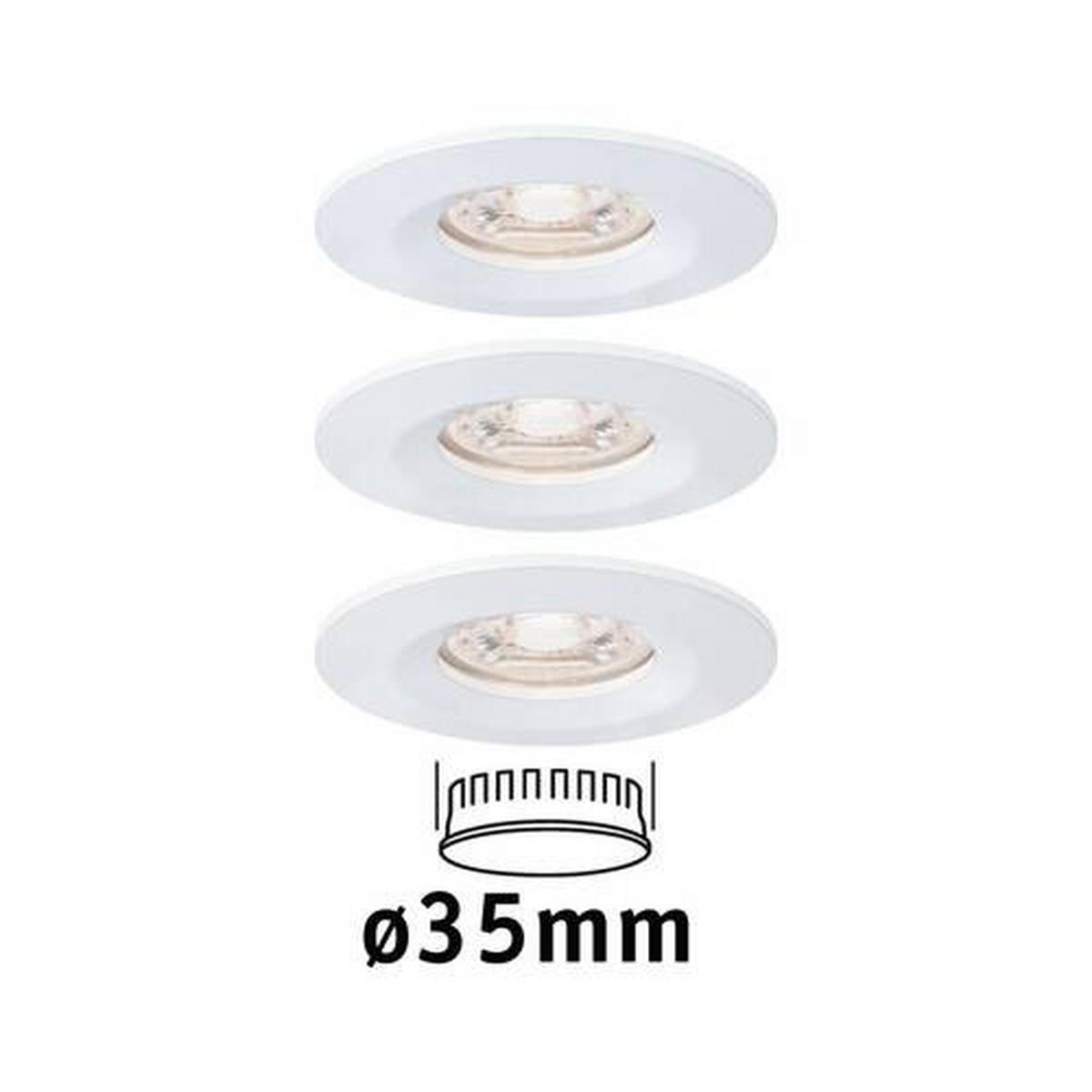 LED-DECKENLEUCHTE 6,5 cm  - Alufarben/Weiß, Basics, Metall (6,5cm) - Paulmann