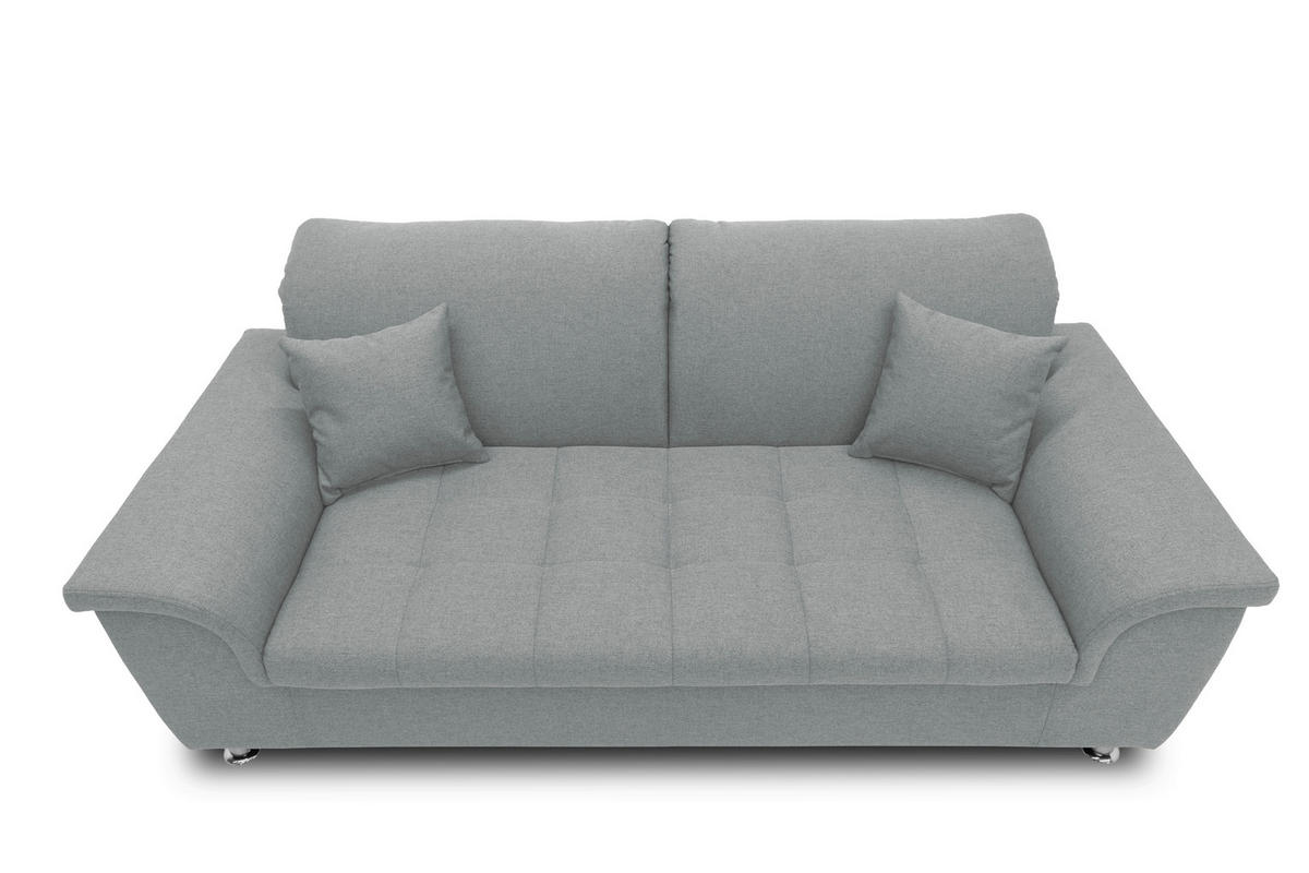2-SITZER-SOFA in Webstoff Grau  - Chromfarben/Grau, KONVENTIONELL, Textil/Metall (210/81/97cm) - MID.YOU