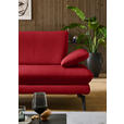ECKSOFA in Echtleder Rot  195/308 cm  - Rot/Schwarz, Design, Leder/Metall (195/308cm) - Dieter Knoll