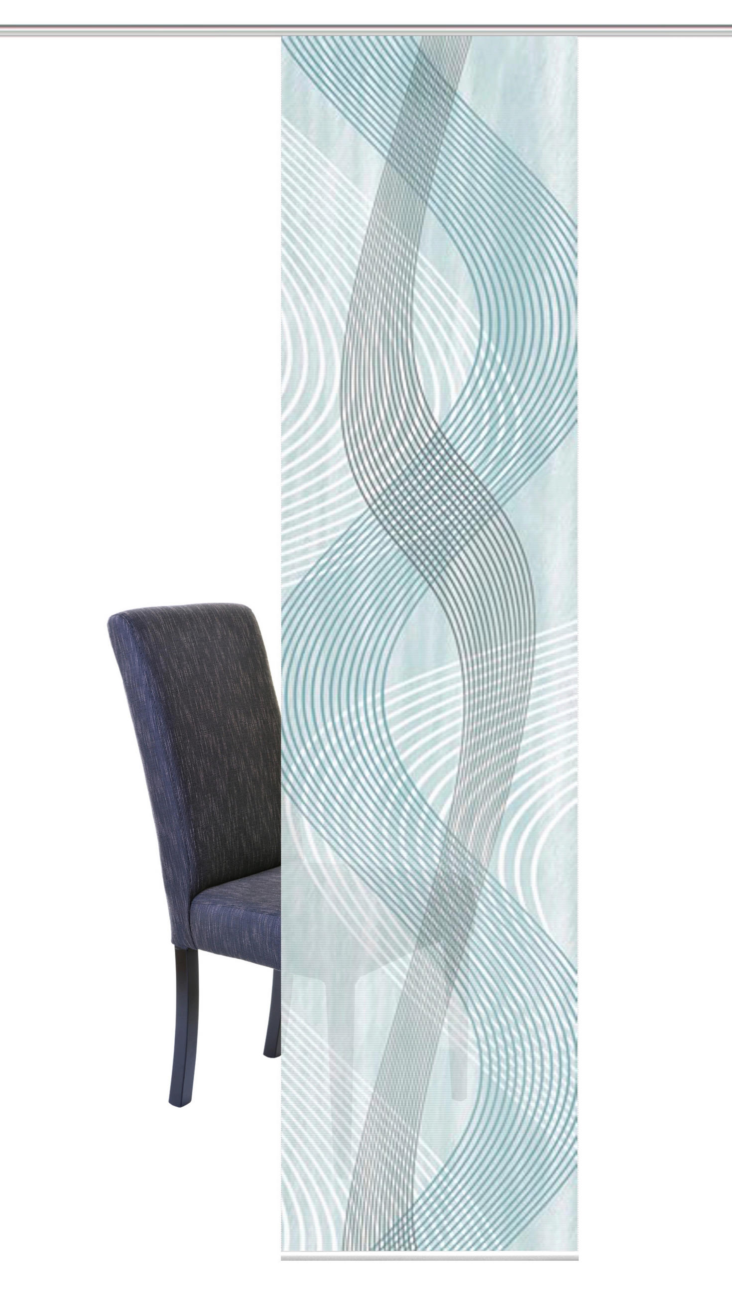 FLÄCHENVORHANG in Mintgrün halbtransparent  - Mintgrün, Design, Textil (60/260cm)