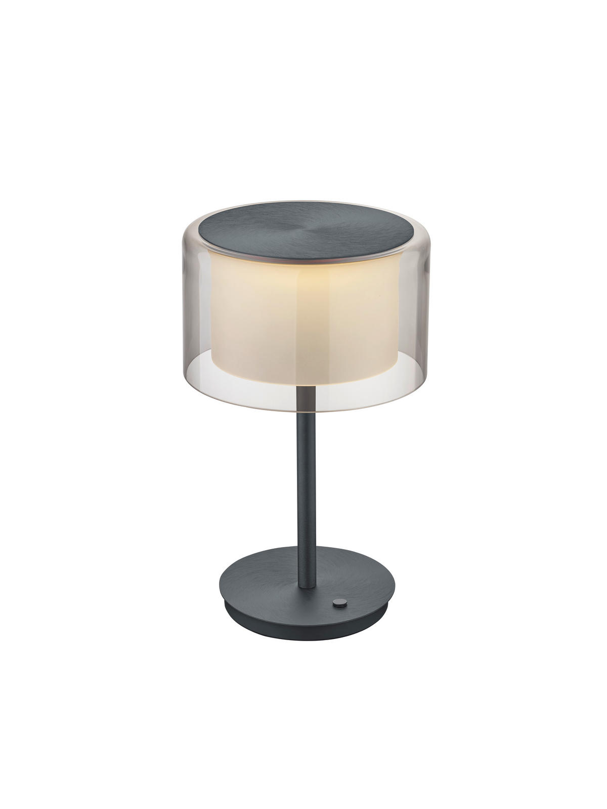 LED-TISCHLEUCHTE Grand 20/34 cm  - Anthrazit/Grau, Design, Glas/Metall (20/34cm) - Bankamp