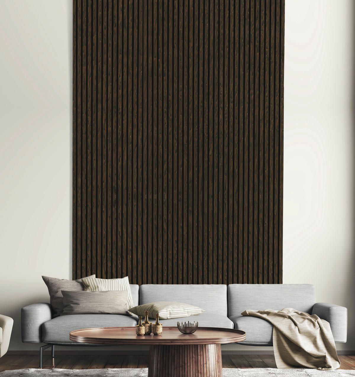 AKUSTIKPANEEL Eiche lackiert 57.25/1.9/119 cm  - Eichefarben, KONVENTIONELL, Holzwerkstoff/Textil (57.25/1.9/119cm)