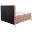 BOXSPRINGBETT 140/200 cm  in Rosa  - Schwarz/Rosa, Design, Textil/Metall (140/200cm) - Esposa