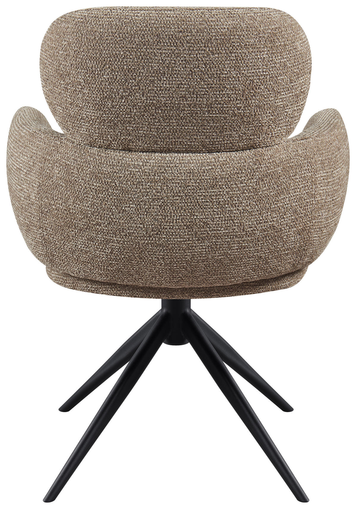 ARMLEHNSTUHL  in Eisen Webstoff  - Taupe/Schwarz, Design, Textil/Metall (64/88/62cm) - Novel