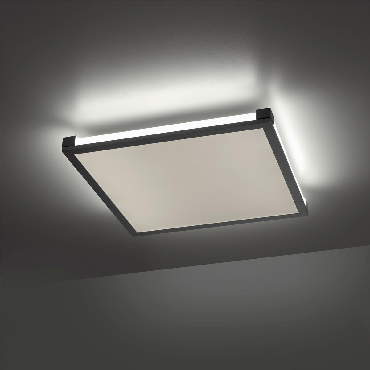 LED-PANEEL 45/45/7,1 cm  - Schwarz, Basics, Kunststoff/Metall (45/45/7,1cm)