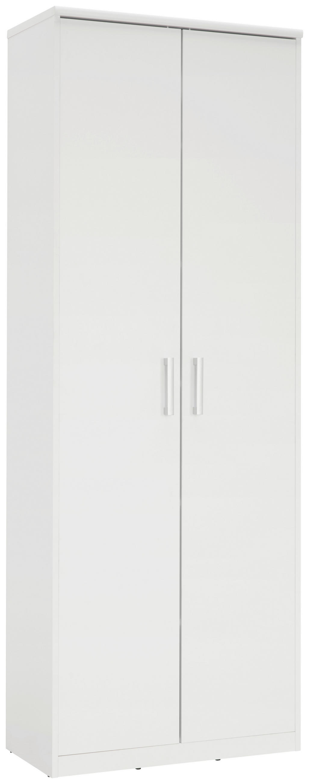 MEHRZWECKSCHRANK 72/194/36 cm  - Weiss/Silberfarben, Konventionell, Holzwerkstoff/Kunststoff (72/194/36cm) - Xora