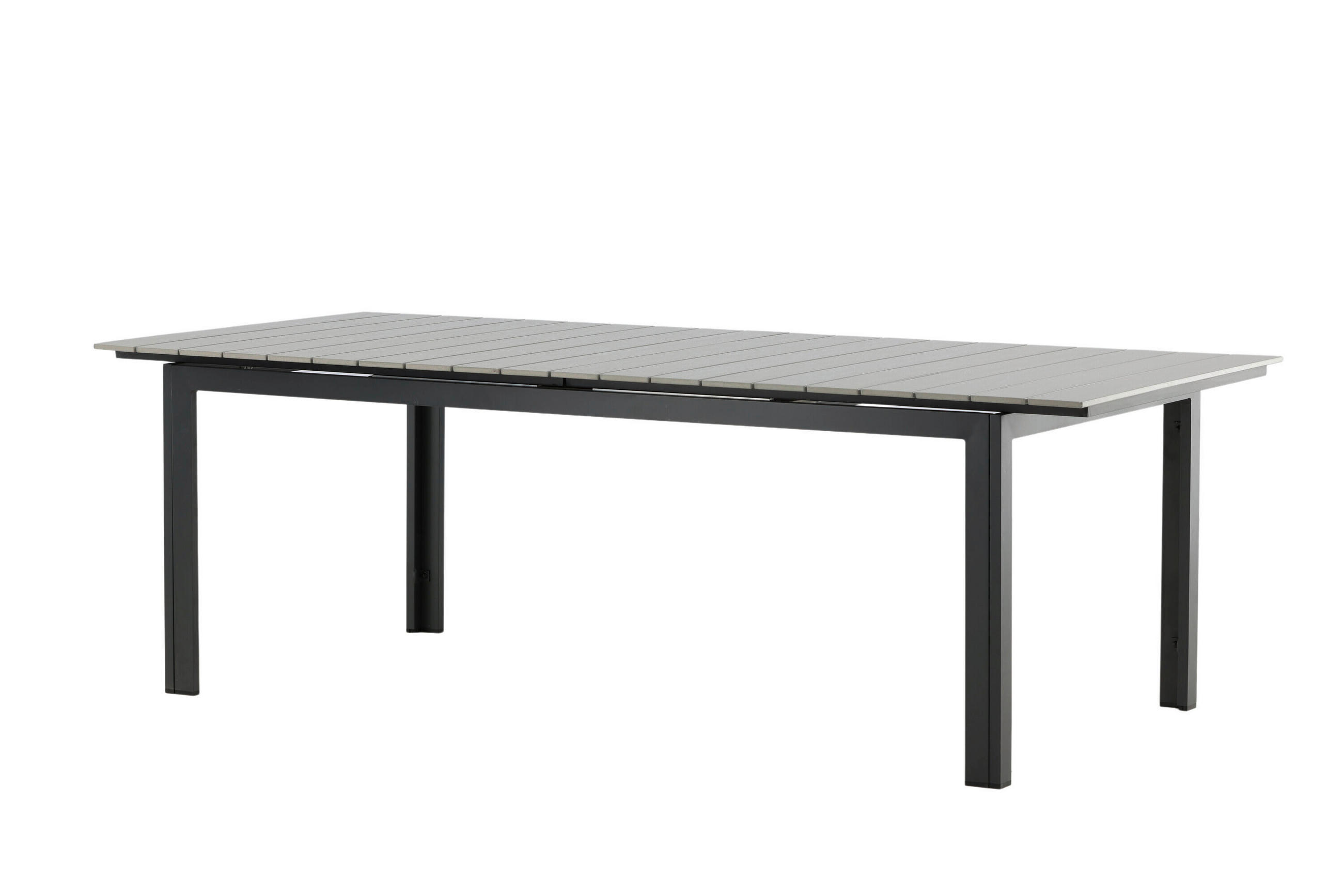 GARTENTISCH 229/100/75 cm  - Schwarz/Grau, MODERN, Kunststoff/Metall (229/100/75cm) - Gardenson