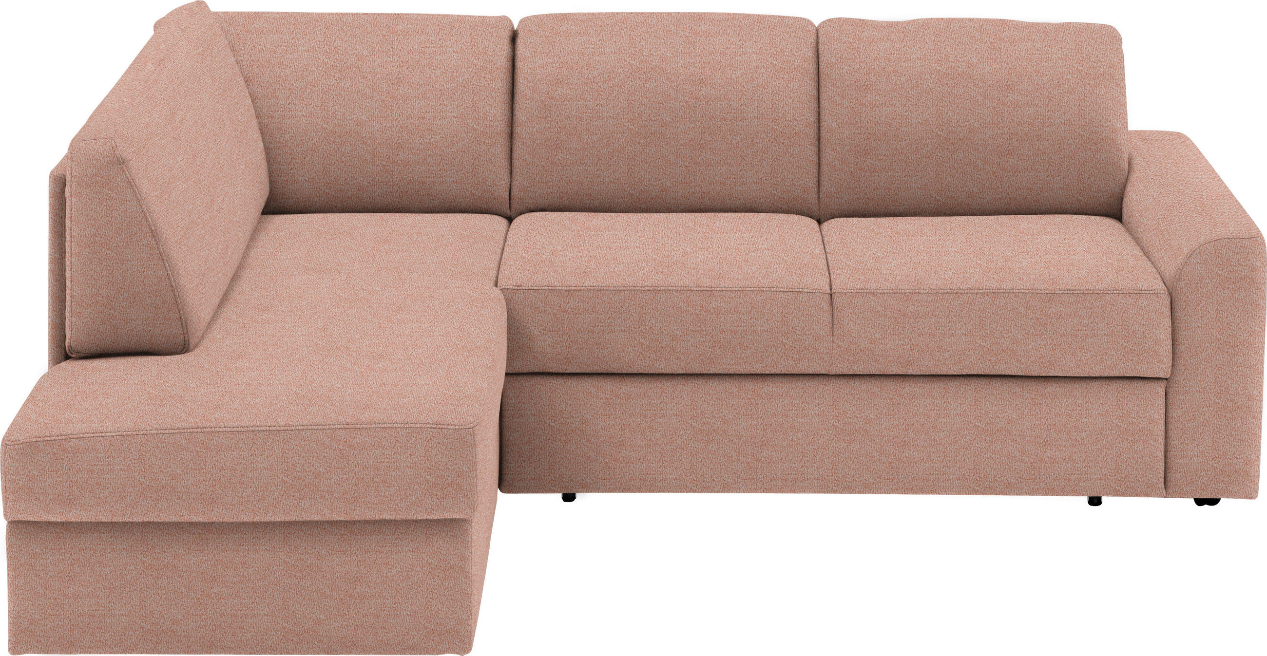 ECKSOFA in Webstoff Hellrot  - Hellrot/Schwarz, Konventionell, Kunststoff/Textil (165/224cm) - Xora