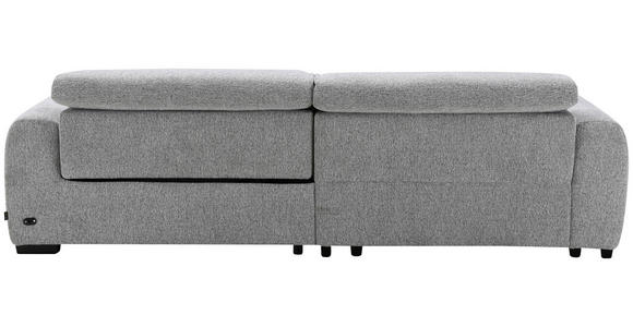 ECKSOFA in Mikrofaser Hellgrau  172/256 cm  - Hellgrau/Schwarz, Design, Textil/Metall (172/256cm) - Carryhome