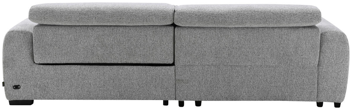 ECKSOFA Hellgrau Mikrofaser  - Hellgrau/Schwarz, Design, Textil/Metall (172/256cm) - Carryhome