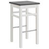 BARHOCKER Grau, Weiß Kiefer massiv  - Weiß/Grau, ROMANTIK / LANDHAUS, Holz (41/74,5/41cm) - Boxxx