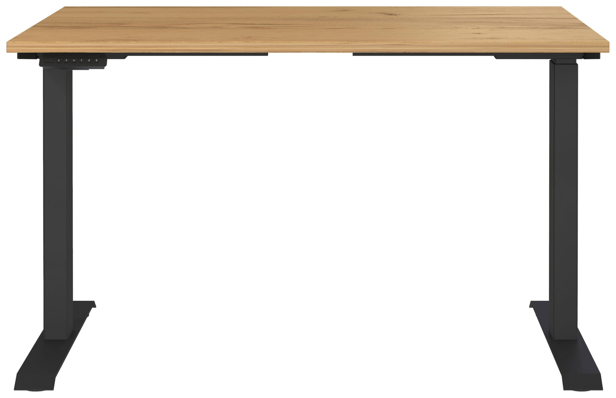 PSACÍ STŮL, černá, barvy dubu, 120/80/72-118 cm - černá/barvy dubu, Moderní, kov/kompozitní dřevo (120/80/72-118cm) - Novel