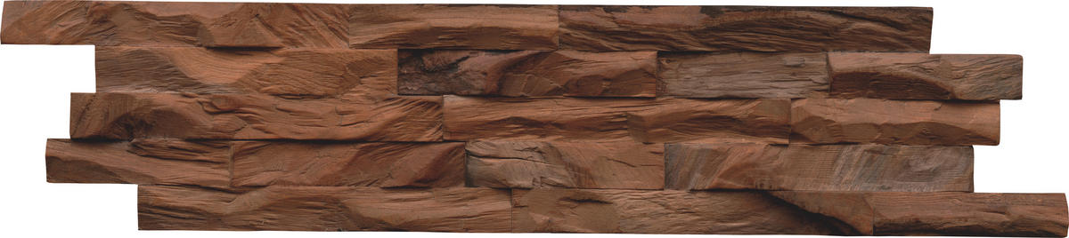 WANDVERKLEIDUNG 11 Stück  - Braun, Basics, Holz (61/15/2cm)