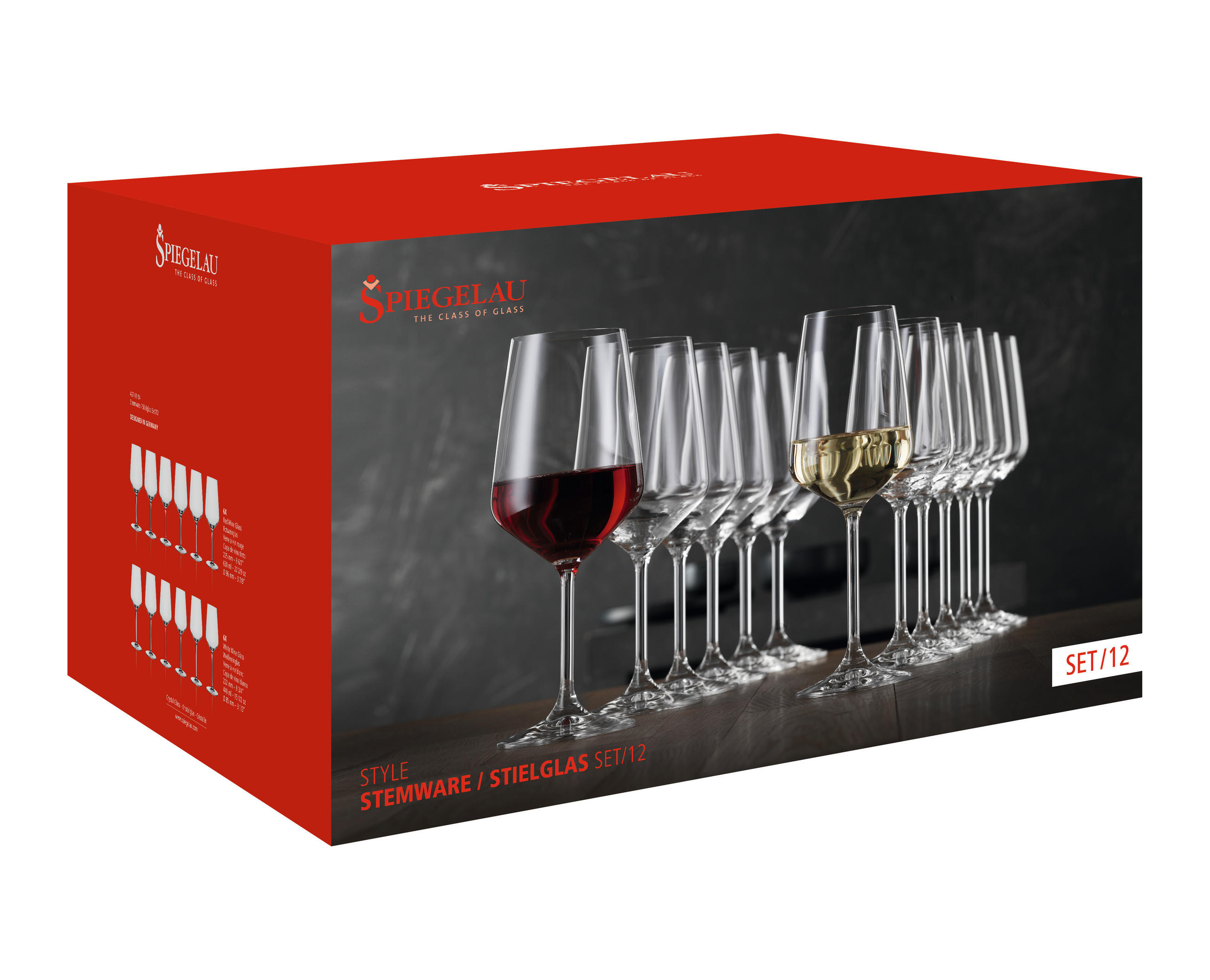 GLÄSERSET Style  12-teilig  - Klar, Basics, Glas (2,340kg) - Spiegelau