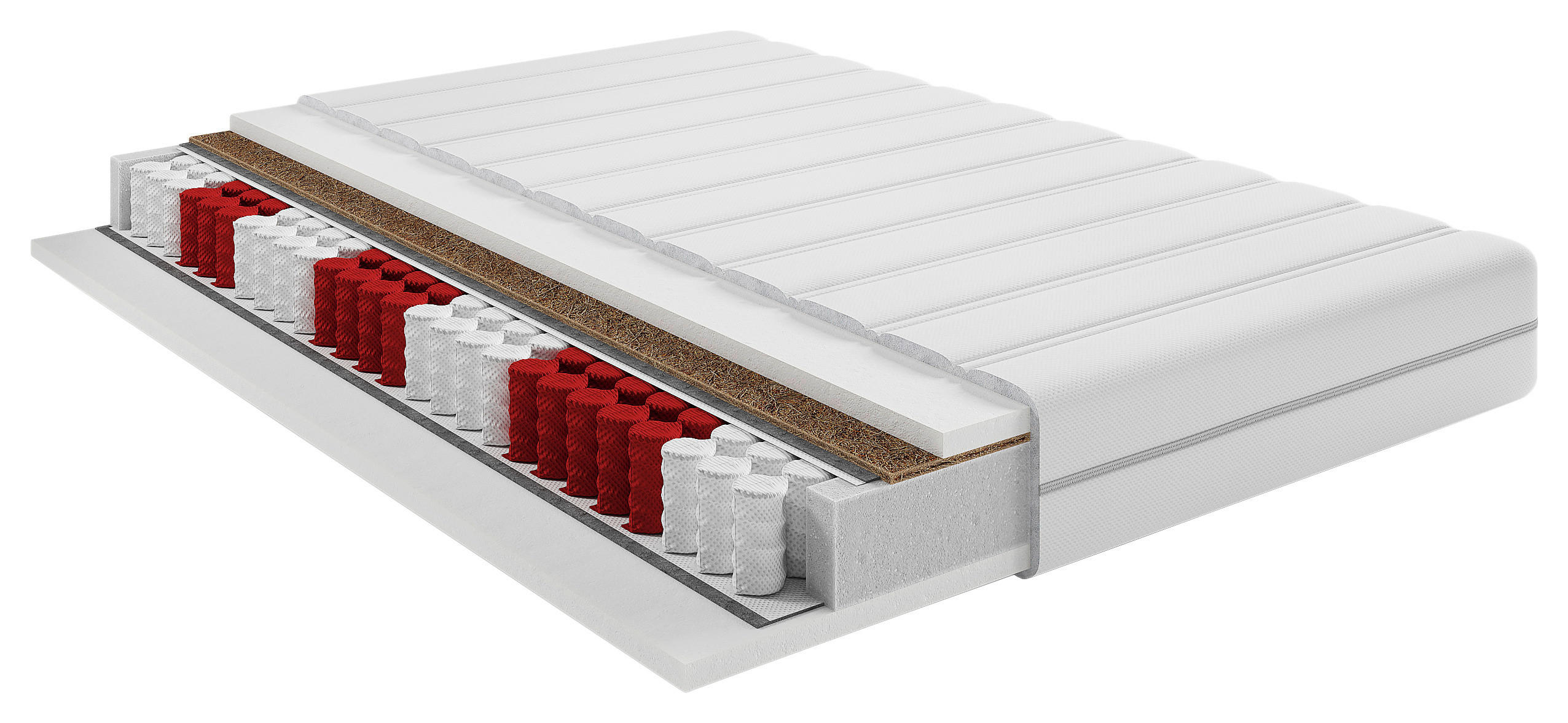 LEŽIŠČE Z ŽEPKASTIM VZMETENJE Slow H3/H4 140/200 cm  - bela, Basics, tekstil (140/200cm) - Livetastic