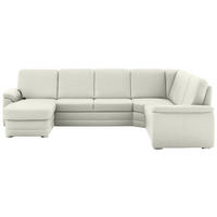 WOHNLANDSCHAFT  in Chenille Creme  - Creme/Alufarben, KONVENTIONELL, Holz/Textil (160/329/235cm) - Beldomo Comfort