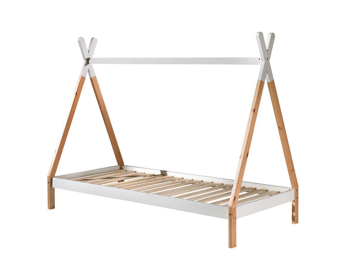 HAUSBETT Rollrost, Bettschublade 90/200 cm  in Kieferfarben, Weiß  - Weiß/Kieferfarben, MODERN, Holz/Holzwerkstoff (90/200cm) - MID.YOU