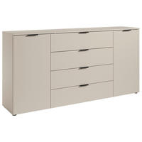 SIDEBOARD  in 180/90/40 cm  - Kaschmir/Schwarz, Basics, Holzwerkstoff/Kunststoff (180/90/40cm) - Carryhome