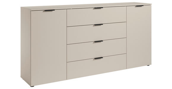 SIDEBOARD  in 180/90/40 cm  - Kaschmir/Schwarz, Basics, Holzwerkstoff/Kunststoff (180/90/40cm) - Carryhome