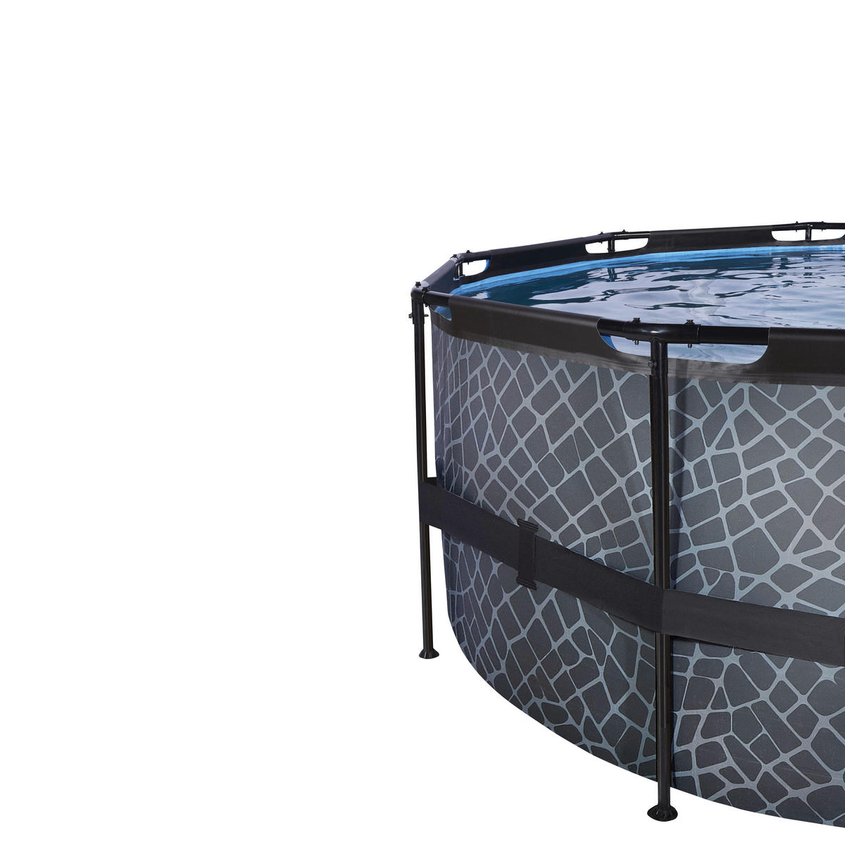 EXIT POOL STONE 427X122 STONE 427/122 cm  - Grau, KONVENTIONELL, Metall (427/122cm) - EXIT Toys