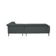 ECKSOFA in Chenille Grau  280/205 cm  - Schwarz/Grau, Design, Textil/Metall (280/205cm) - Xora