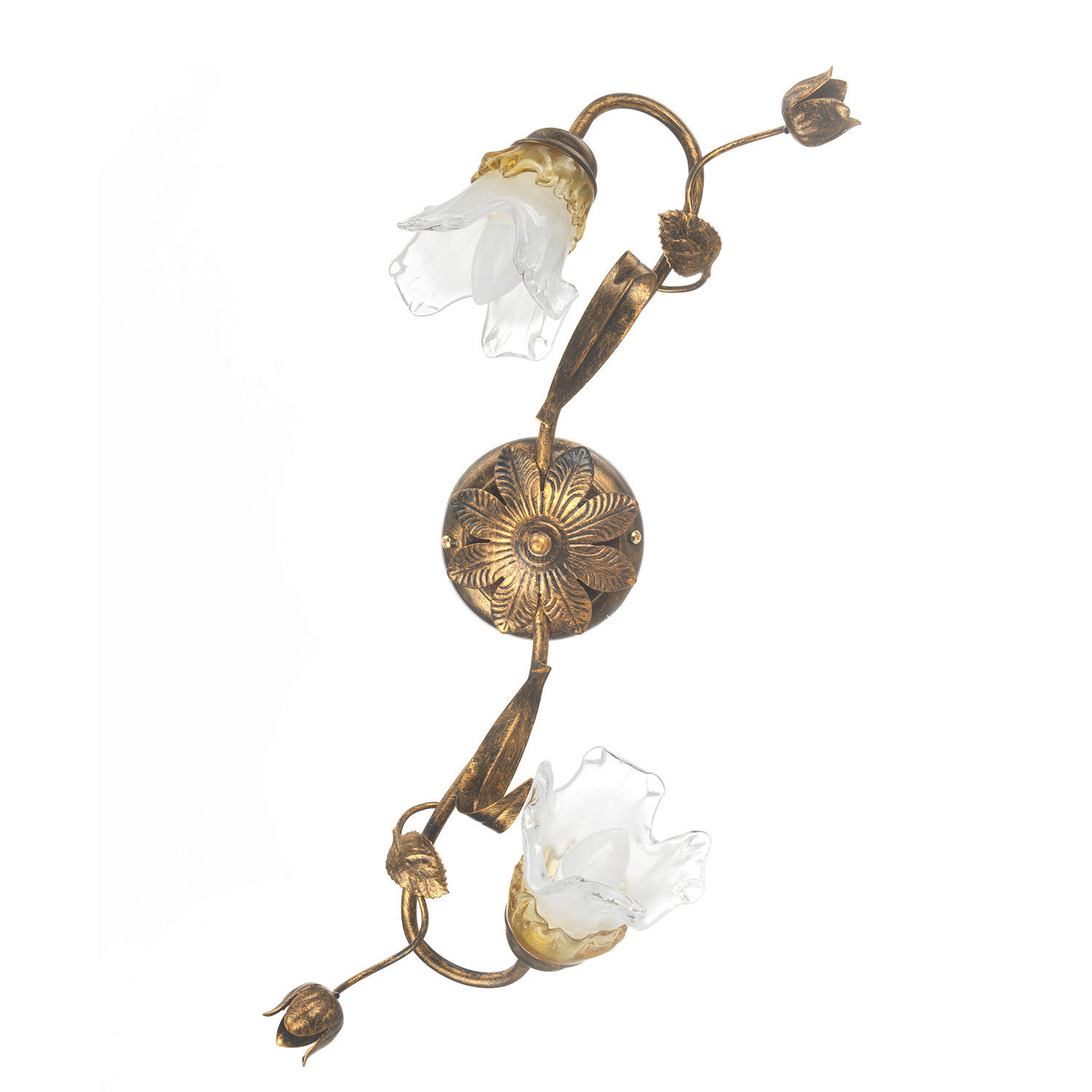 DECKENLEUCHTE    25/20/63 cm  - Bronzefarben, KONVENTIONELL, Glas/Metall (25/20/63cm)