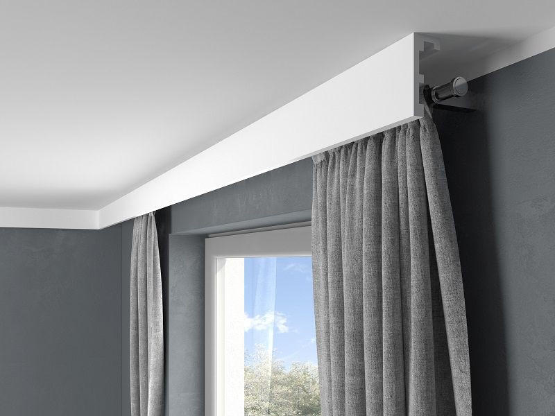ZIDNA DEKORACIJA     240/4,1/9,8 cm      - bijela, Basics, plastika (240/4,1/9,8cm)