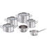 KOCHTOPFSET Edelstahl 6-teilig - Basics, Glas/Metall (43,8/34,1/42,5cm) - Fissler