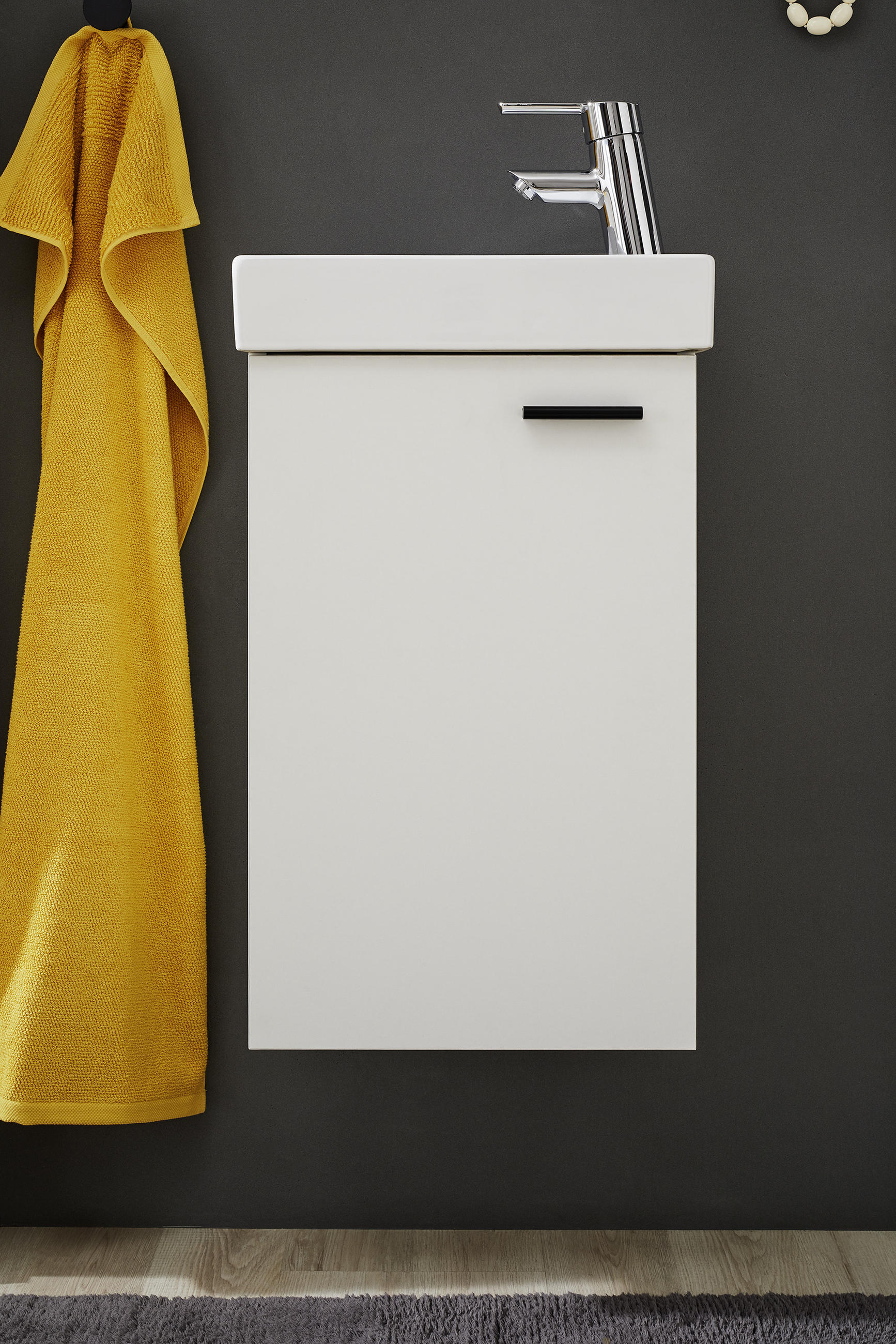 Thumbnail - Xora Gästebad Amy, Weiß, Holzwerkstoff, 40 cm, Made in EU, Badezimmer, Gäste-WC