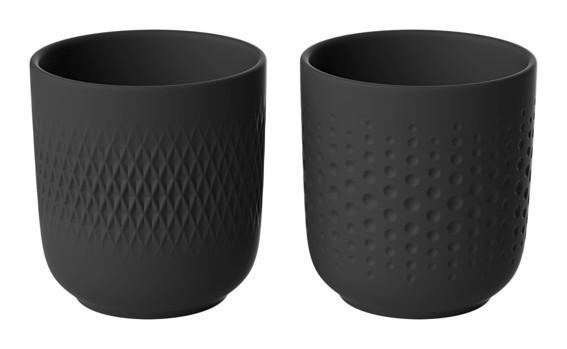 TASSENSET 2-teilig  - Schwarz, Basics, Keramik (24,2/13,8/9,9cm) - Villeroy & Boch