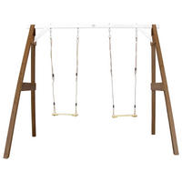 SCHAUKEL  - Weiss/Braun, Konventionell, Holz (254/207/160cm)