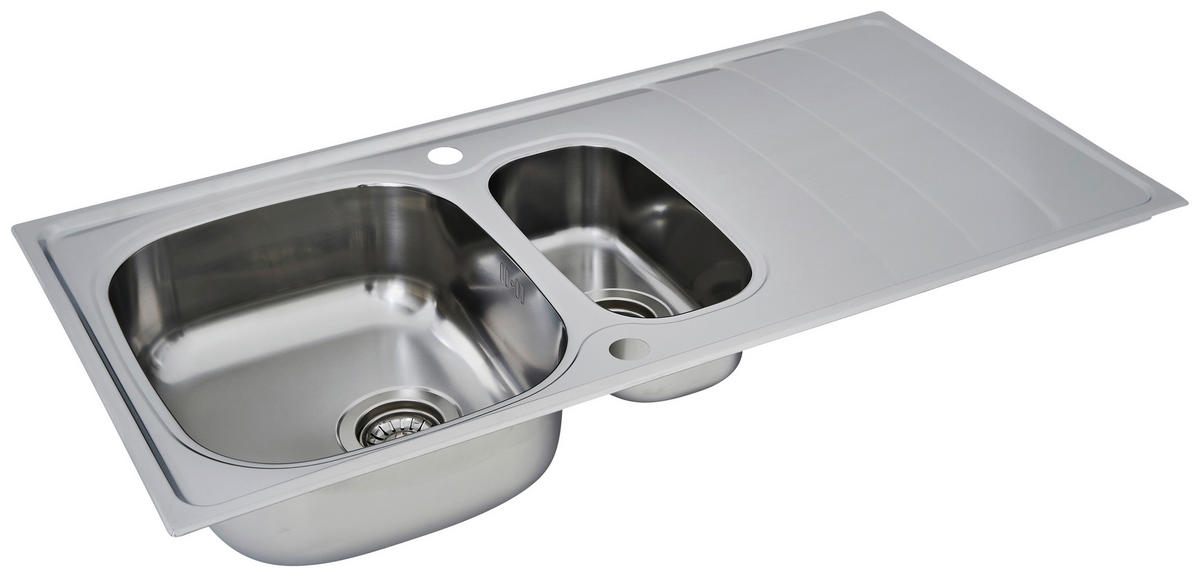 SPÜLE 1720MIAMI100X50  - Edelstahlfarben, Trend, Metall (100/19/50cm) - Respekta