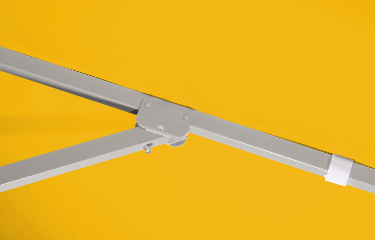 SLUNEČNÍK 300 cm - barvy stříbra/žlutá, Basics, kov/textil (300cm) - Schneider