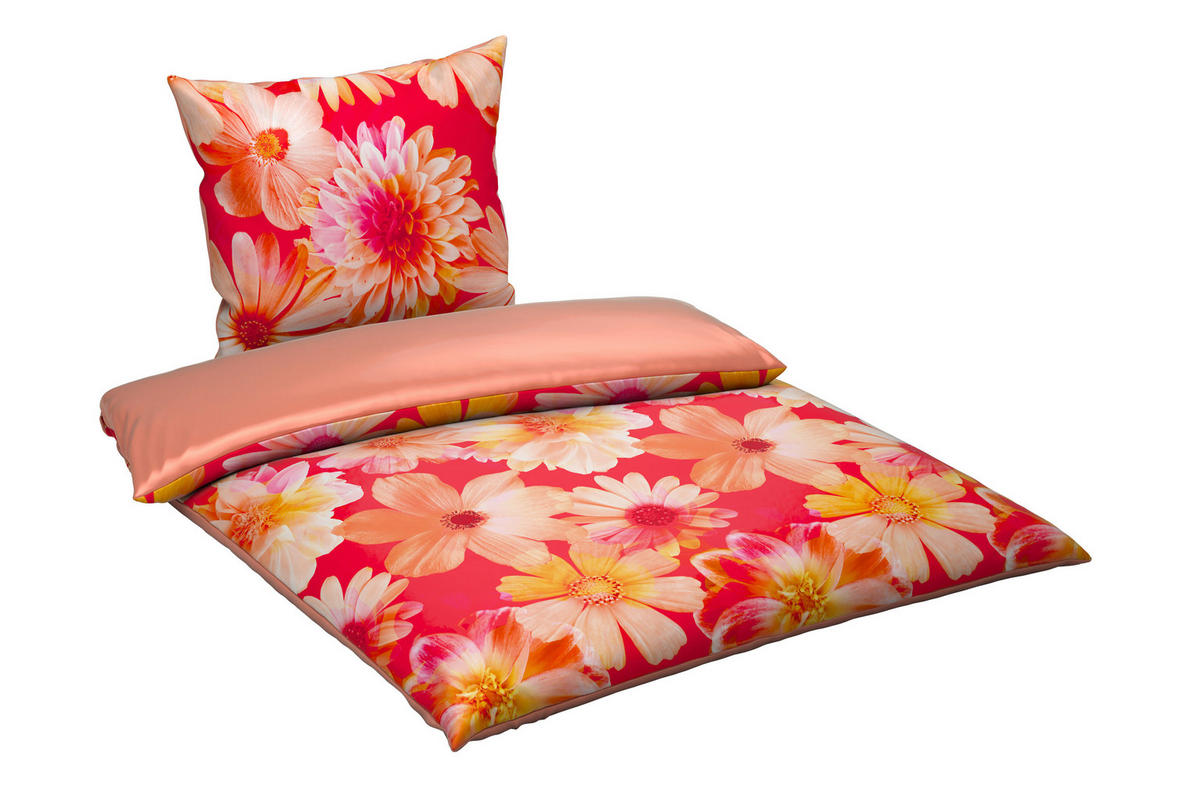 WENDEBETTWÄSCHE 135/200 cm  - Koralle, Textil (135/200cm) - Bio:Vio