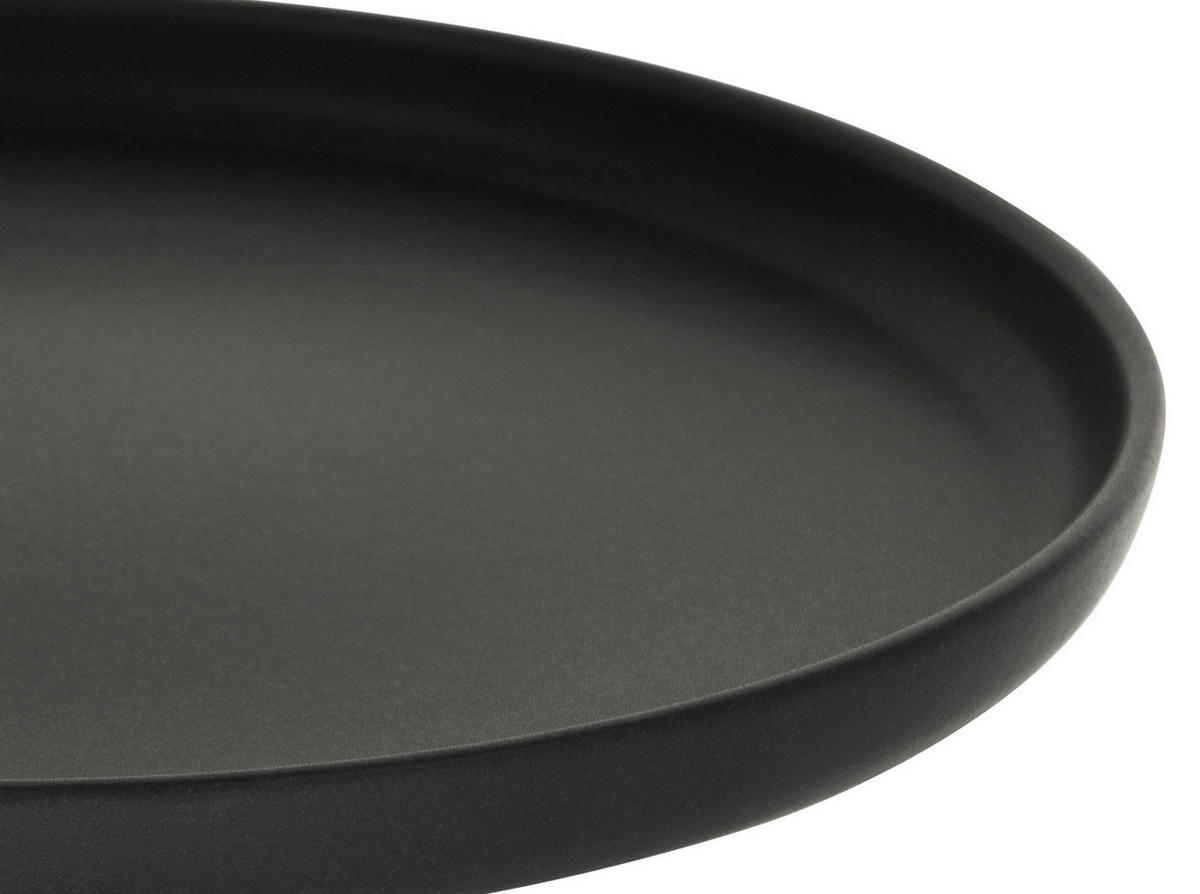 TAFELSERVICE Schwarz 12-teilig Uno  - Schwarz, Design, Keramik (36,5/36,5/34,5cm) - Creatable