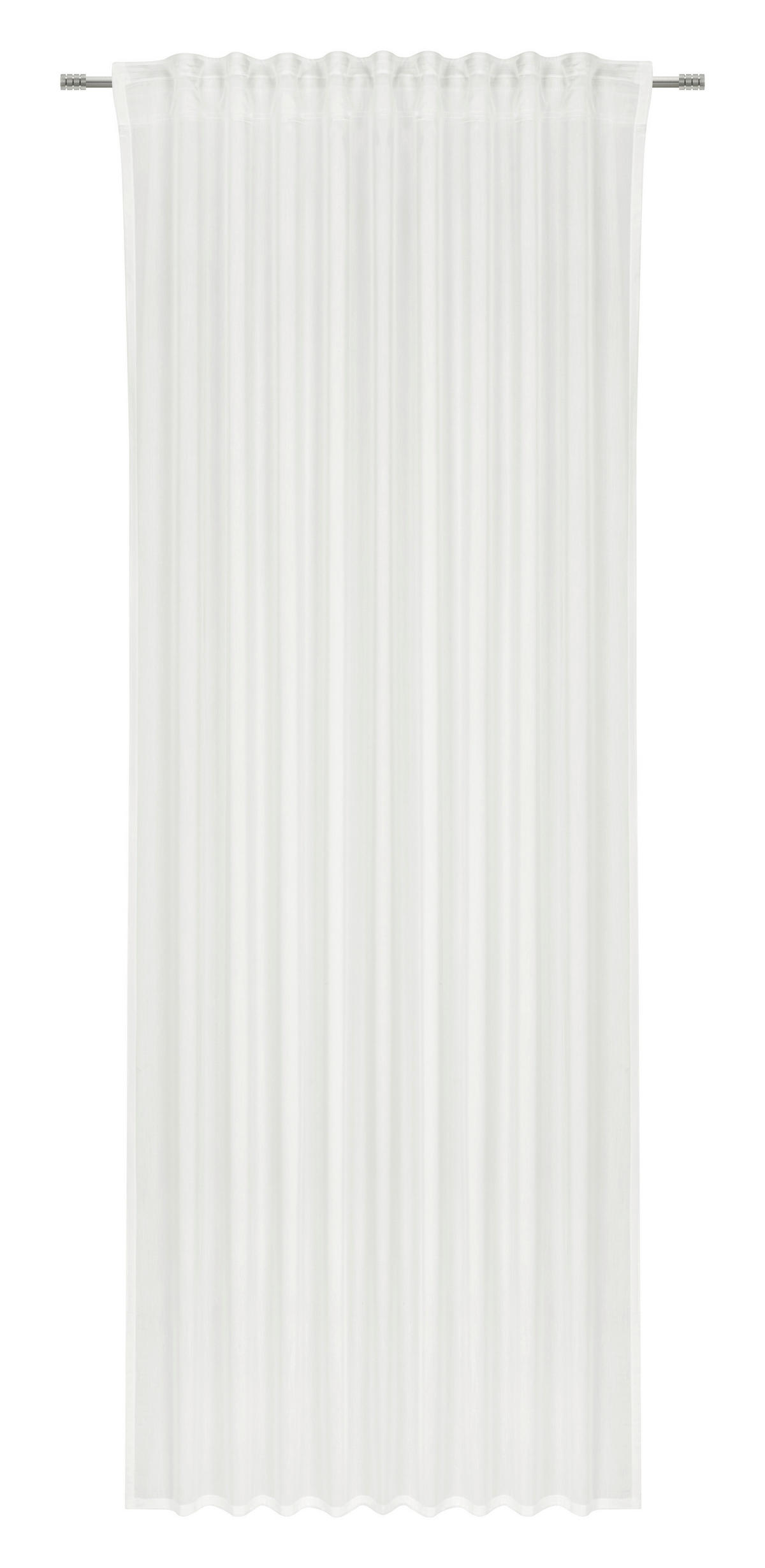 FERTIGVORHANG transparent  - Weiß, LIFESTYLE, Textil (140/245cm) - Esposa