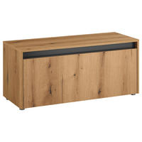 GARDEROBENBANK  in 100/45/40 cm  - Eichefarben/Anthrazit, Design, Kunststoff (100/45/40cm) - Modante