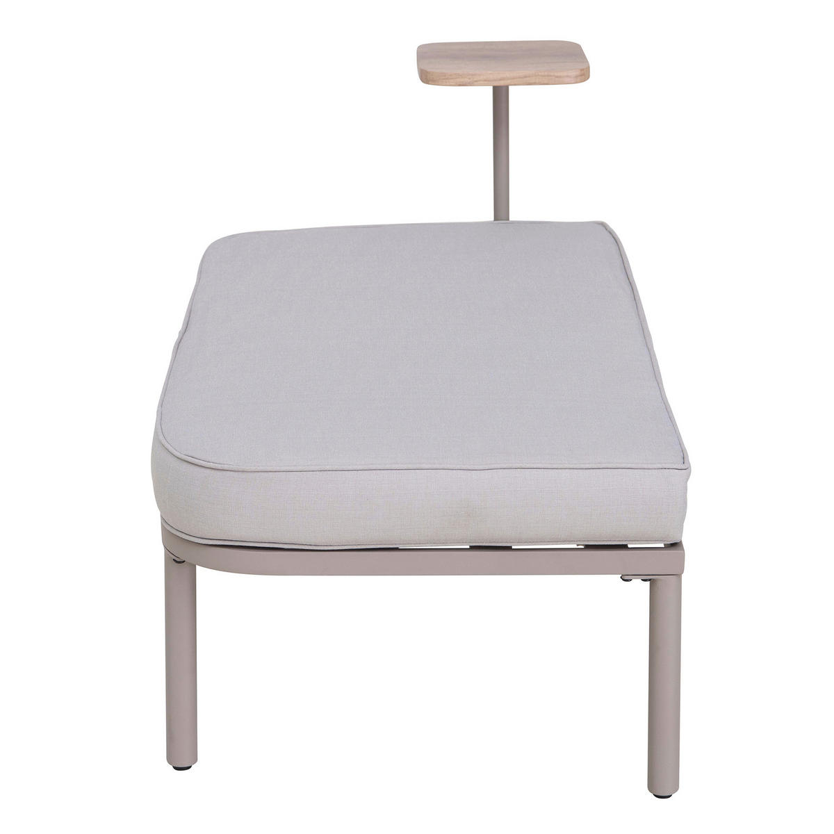 DOPPELLIEGE 142/82/128 cm Rattan  - Naturfarben/Grau, Basics, Holz/Kunststoff (142/82/128cm) - Modante