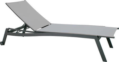 GARTENLIEGE 70/38/201 cm  - Anthrazit/Silberfarben, Basics, Textil/Metall (70/38/201cm) - Stern