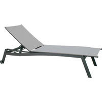 GARTENLIEGE 70/38/201 cm  - Anthrazit/Silberfarben, Basics, Textil/Metall (70/38/201cm) - Stern