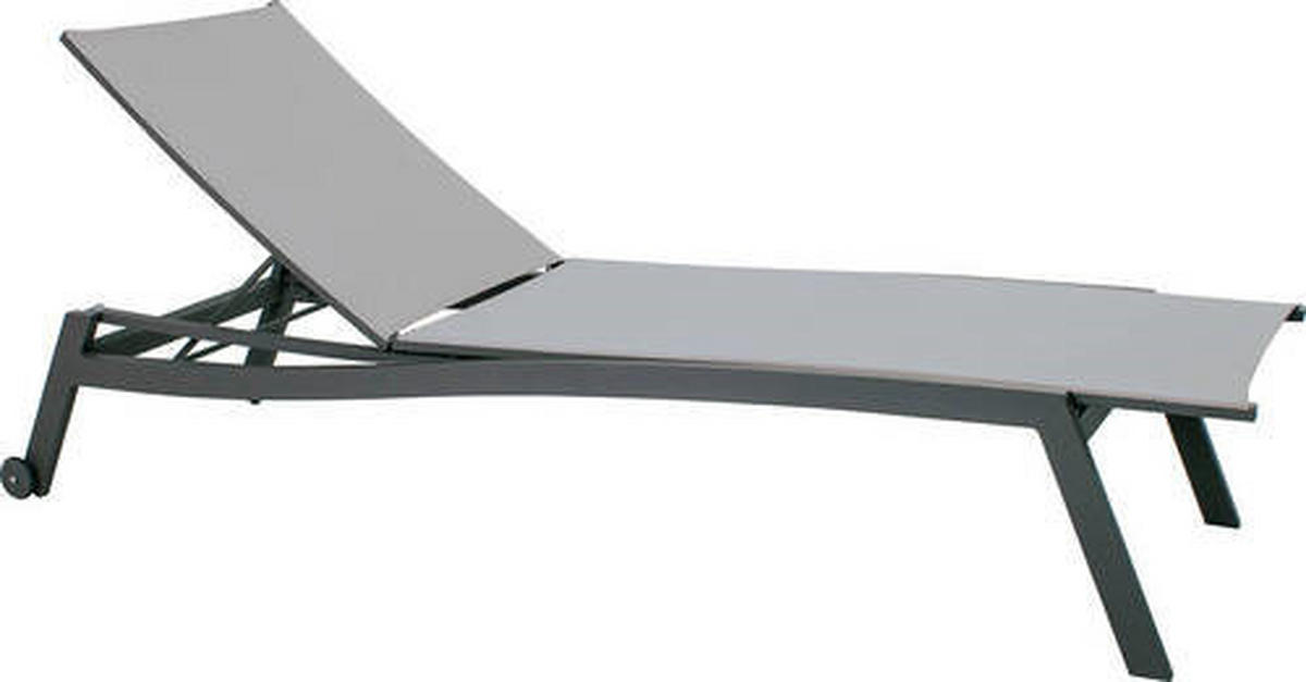 GARTENLIEGE 70/38/201 cm  - Anthrazit/Silberfarben, Basics, Textil/Metall (70/38/201cm) - Stern