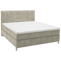 BOXSPRINGBETT 160/200 cm  in Beige  - Chromfarben/Beige, Konventionell, Kunststoff/Textil (160/200cm) - Voleo