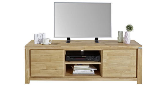 LOWBOARD Eiche massiv - Natur, Holz (150/50/40cm) - Linea Natura