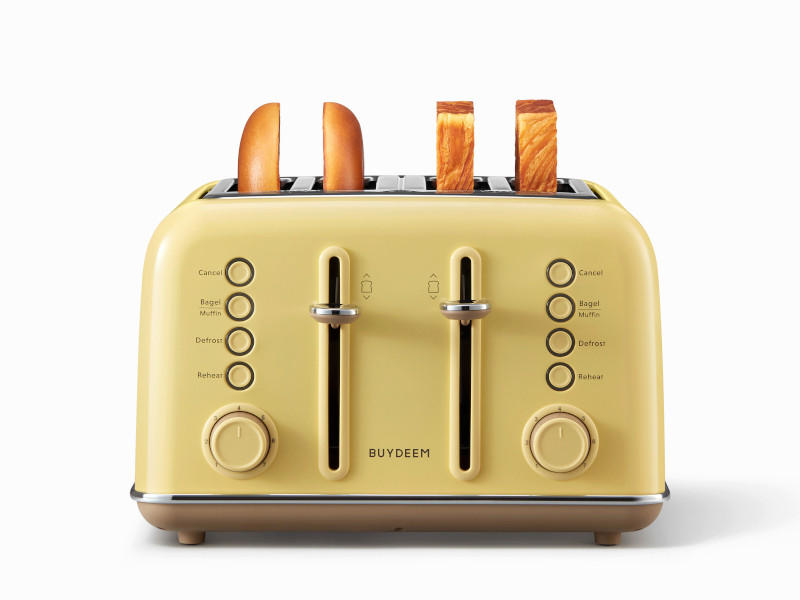 KENYÉRPIRÍTÓ - világossárga, Basics, fém (29/22/32cm) - BUYDEEM