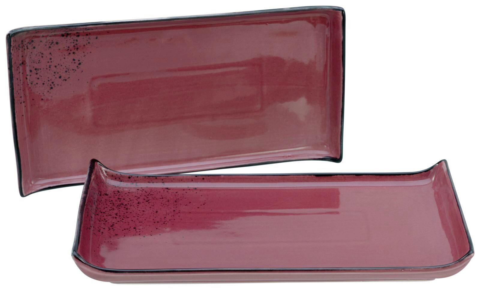 SERVERINGSBRICKA SET 16,5/33 cm  - mörkrosa, Trend, keramik (16,5/33cm) - Creatable