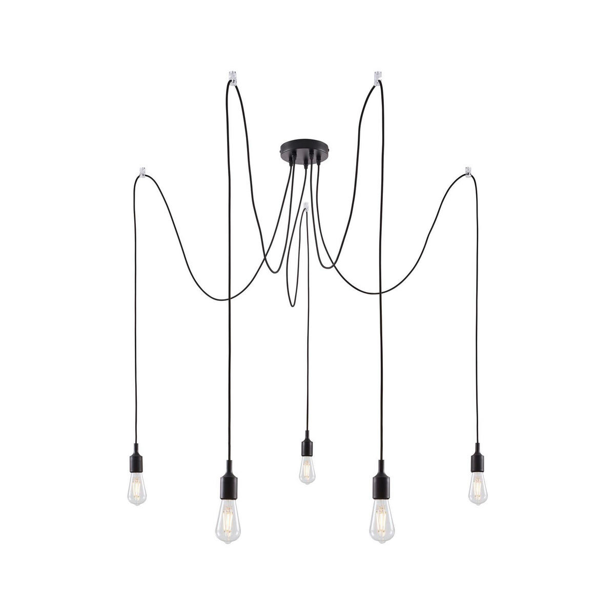 HÄNGELEUCHTE 15,0/200,0 cm   - Schwarz, Basics, Metall (15,0/200,0cm) - Paulmann