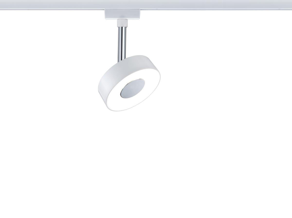 SCHIENENSYSTEM-STRAHLER URail   - Chromfarben/Weiß, Basics, Kunststoff/Metall (9,8/14,7/5cm) - Paulmann