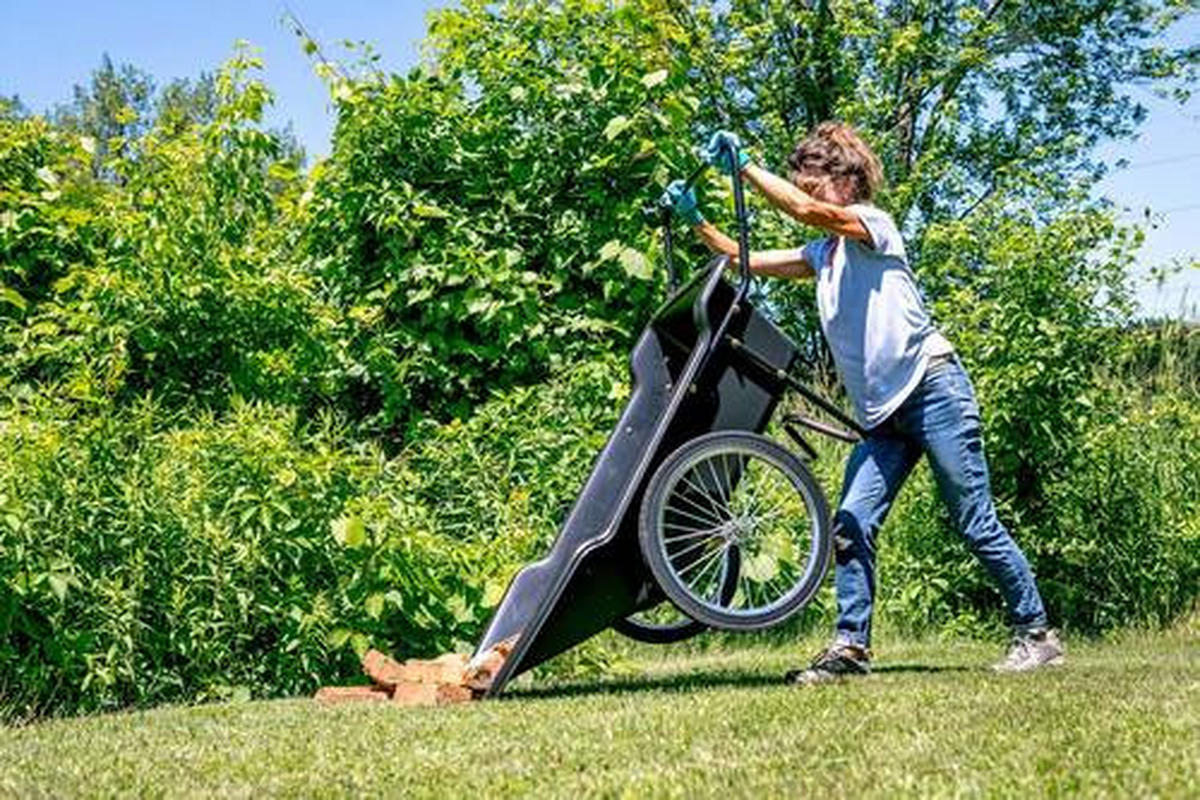 GARTENKARRE - Schwarz, Basics, Kunststoff (74/74/165cm)
